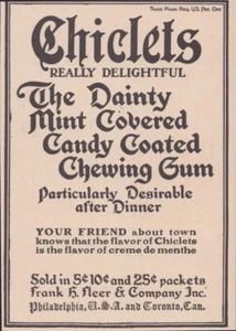 Chiclets - The Dainty Mint Covered Candy Coated Chewing Gum - Vintage Print Ad - Picture 1 of 1