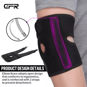 Unisex Sports Elbow Brace Support Golfer Arthritis Tendonitis Arm Joint Pain Gym - Picture 1 of 15