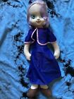 New Gio Co Doll Rare Vintage Doll Blue Dress Purple Hair Gc Doll Collection