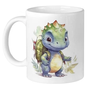 Personalisierte Tasse Dino zur Einschulung für Jungen Keramik 330ml - Bild 1 von 7