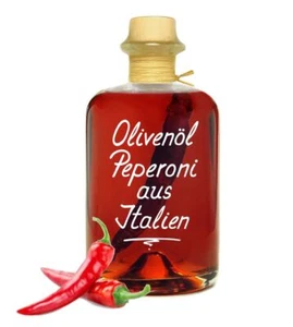 Olivenöl Peperoni 0,5L aus Italien extra vergine kaltgepresst sehr aromatisch - Bild 1 von 2