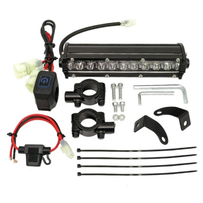 Led Headlight Light Bar Lighting Kit Driving Lamp For 7/8” Handlebars Dirt Bike - Image 1 of 4