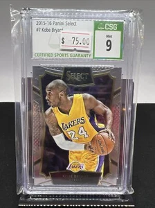 2015-16 Carta Pallacanestro Panini Select Kobe Bryant #7 CSG 9 in perfette condizioni - Foto 1 di 2