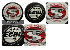 1994-1998 5th ANNIV. ECHL TALLAHASSEE TIGER SHARKS VINTAGE OFFICIAL GAME PUCK 