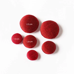 Fabric Button Poly Dupion Round Buttons For Sewing Scrapbook Clothe Craft 25 Pcs - Picture 1 of 139