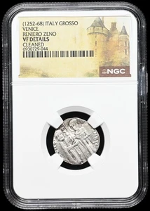 ITALY, Venice. Renieri Zeno, 1253-1268, Silver Grosso, NGC VF Details - Picture 1 of 2