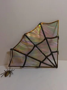 Bunt Klar Regenbogen Glas Spinnennetz Eckdeko Halloween Cottagecore Gothic - Bild 1 von 5
