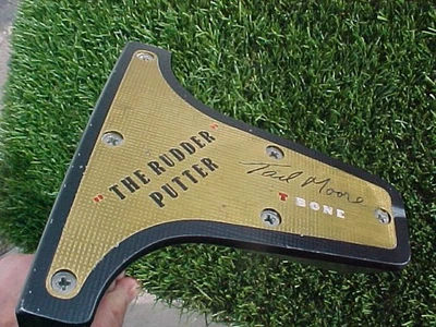Tad Moore T-Bone The Rudder Putter 34 " RH used Golf Club w Red Royal Grip - Image 1 of 4