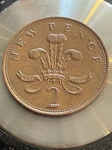 RARE 1971 2 NEW PENCE British Elizabeth II Coin BN - Picture 1 of 2