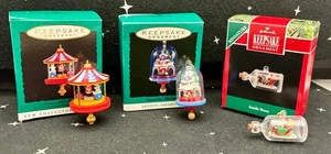 Vintage Punze Miniatur Ornamente 3 Stück mit Box 1992-1995 - Bild 1 von 8