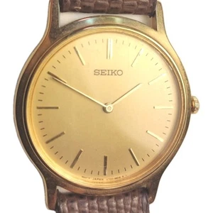 Seltene Seiko Herrenuhr V700-8A10 RO Japan Quarz Kalbslederband Canada Stahlboden - Bild 1 von 6