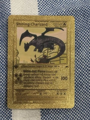 2000 POKEMON SHINING CHARIZARD WHITE-HOT FLAMES GOLD CARD #107/105 Secret RARE - Image 1 of 2