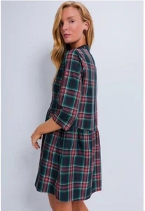 Abito Tuckernuck tartan a quadri maniche a 3/4 con bottoni davanti - Taglia M ~ Bellissimo ~ - Foto 1 di 12