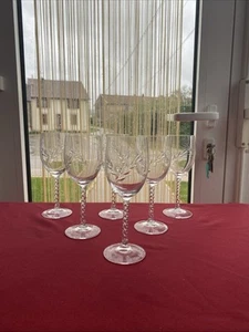 6 verres à vin rouge cristal d'Arques modèle FLEURY taille épi 19,5 cl - Bild 1 von 3