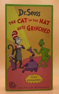 Dr. Seuss The Cat in the Hat Gets Grinched VHS 1982, 1992 **Buy 2 Get 1 Free** - Image 1 of 3
