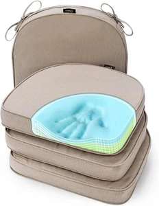 SUNROX Gel Memory Foam Stuhlkissen, FadeShield wasserabweisend 4 Stück 16x17 - Bild 1 von 5