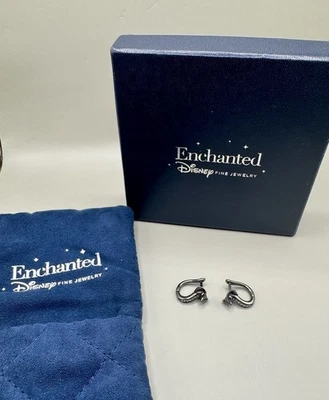 Disney Villains Sterling Silver Black Rhodium Diamond Jafar Snake Earring - Image 1 of 4