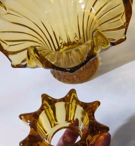 Art Deco 30er Jahre seltene Sowerby Braunglas Vase und Nebel - Bild 1 von 12