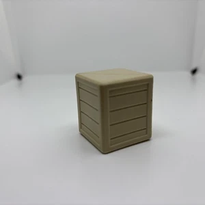 Vintage Fisher Price little people tan "wood" crate 942/943/934 - Picture 1 of 4