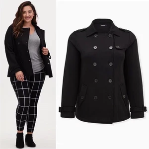 Abrigo para mujer Torrid polar negro guisante talla 4X nuevo con etiquetas - Imagen 1 de 10