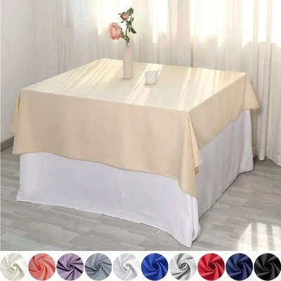 6 pcs 70 x 70" SQUARE POLYESTER Tablecloths Wedding Table Linens for Catering - Image 1 of 3