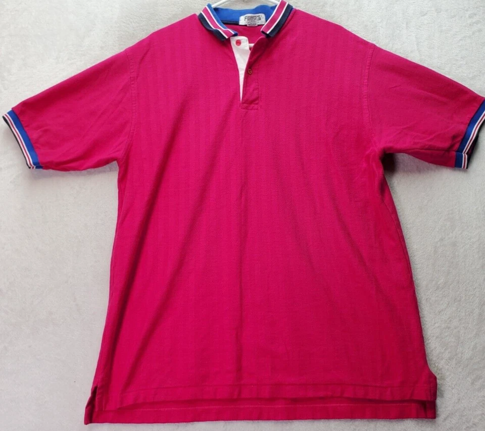 Polo de golf Ping by Karsten para hombre grande magenta 100 % algodón manga corta abertura Foto 1 de 4