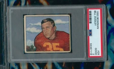 🤩1950 Bowman #29 BILL DUDLEY Redskins HoF PSA 2 🚨 HOF NICE LOOKER BOOM - Image 1 of 4