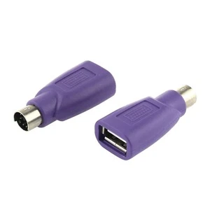 2 Pcs USB Female to PS/2 Male Converter Adapter for Mouse Keyboard Scanner - Picture 1 of 5