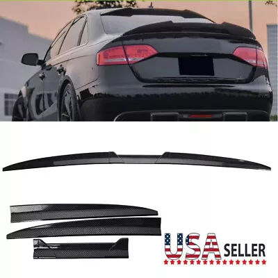 For AUDI A4 A5 A6 A7 S7 RS7 Gloss Adjustable Rear Trunk Lid Spoiler Roof Wing - Image 1 of 4