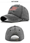 4-Color Embroidered U.S.A American Flag Cotton Adjustable Baseball Hat Cap