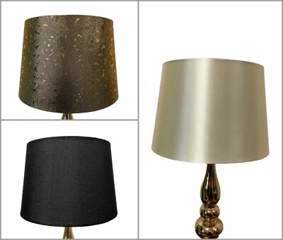 12" Империя барабан абажур стол потолок светлый оттенок 30 см черный крем золотой Чирок - Изображение 1 из 4