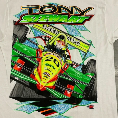 Vintage Nascar Tony Stewart Indy Car T Shirt Racing gift for fan unisex full Cover