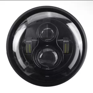 FARO UNIVERSALE TONDO A LED DA 7 POLLICI 180 CM IN METALLO PER MOTO CAFE RACER - Photo 1/4