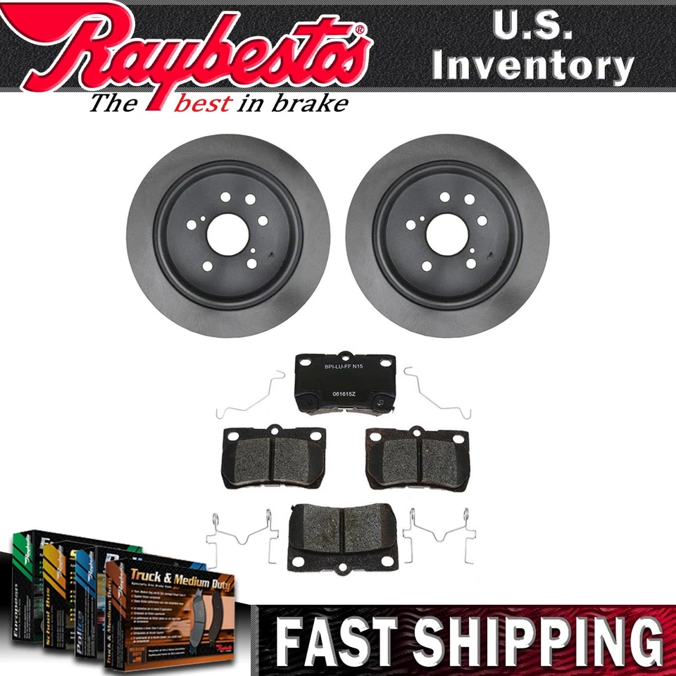 Kit de rotores de freno traseros pastillas de freno de cerámica y herrajes para Lexus IS250 2011-2013 Foto 1 de 4