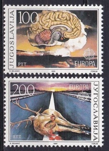 Yugoslavia 1986 Yvert #2033/34 Europa CEPT montado sin montar o nunca montado en muy buen estado - Imagen 1 de 1