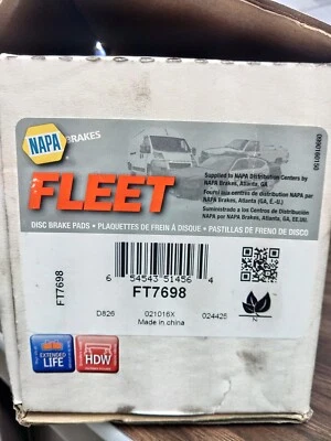 Juego de pastillas de freno de disco Napa FT7698 8982169260 971686394 GMC ISUZU CHEVROLET Foto 1 de 4