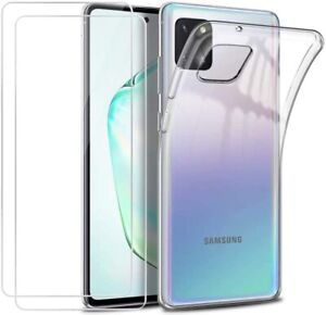 Samsung Note 10 Lite - Pack 2 Films Toughened Glass Screen Protector + Case