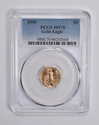 MS70 1995 $5 American Gold Eagle 1/10 Oz Gold PCGS *6618 - Image 1 of 3