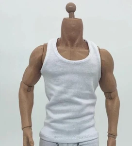 Chaleco sin mangas blanco escala 1/6 para figura masculina de 12" Hot Toys Phicen Worldbox - Imagen 1 de 2