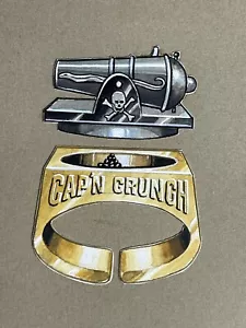 Anello cannone cereali Cap’n Crunch anni '60 concept art originale vintage - Foto 1 di 5