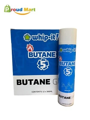 Pack of 12  Whip it Butane 5 300ml Refill Fuel For Lighters Universal Tips - Image 1 of 4
