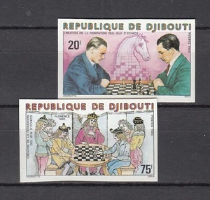 DJIBOUTI SC# 513-514 CHESS FEDERATION - MNH-IMPERF - Picture 1 of 1