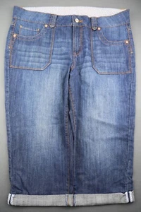 Women's Faded Glory Jeans Capri Mid Rise Stretch Size 14 (37x18) - Picture 1 of 6