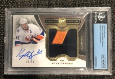 2014 UD The Cup Limited Logos /50 New York Islanders Kyle Okposo #LL-KO BGS Auto
