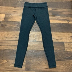 Lululemon Leggings Gray Striped Inner Waist Women’s Size 6 - Picture 1 of 10