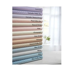 JUEGO DE FUNDA EDREDÓN FLANNELETTE A RAYAS ROSA AZUL LILA BEIGE CALIDAD HOTEL - Imagen 1 de 5