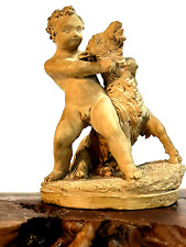 J Gott Sculpture Boy Holding A Goat Around 1830's Joseph Gott English 4.5"x3"