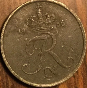 1956 DENMARK 1 ORE COIN - Picture 1 of 2
