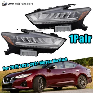 2Pcs LED Headlight Assembly For 2019 2020 2021 Nissan Maxima - Picture 1 of 8