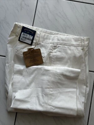 BRAND NEW-Bills khakis M2P-WHPB Size 36 PLEATED  STANDARD FIT WHITE POPLIN $165 - Image 1 of 3